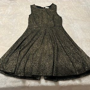 Black and gold dress
